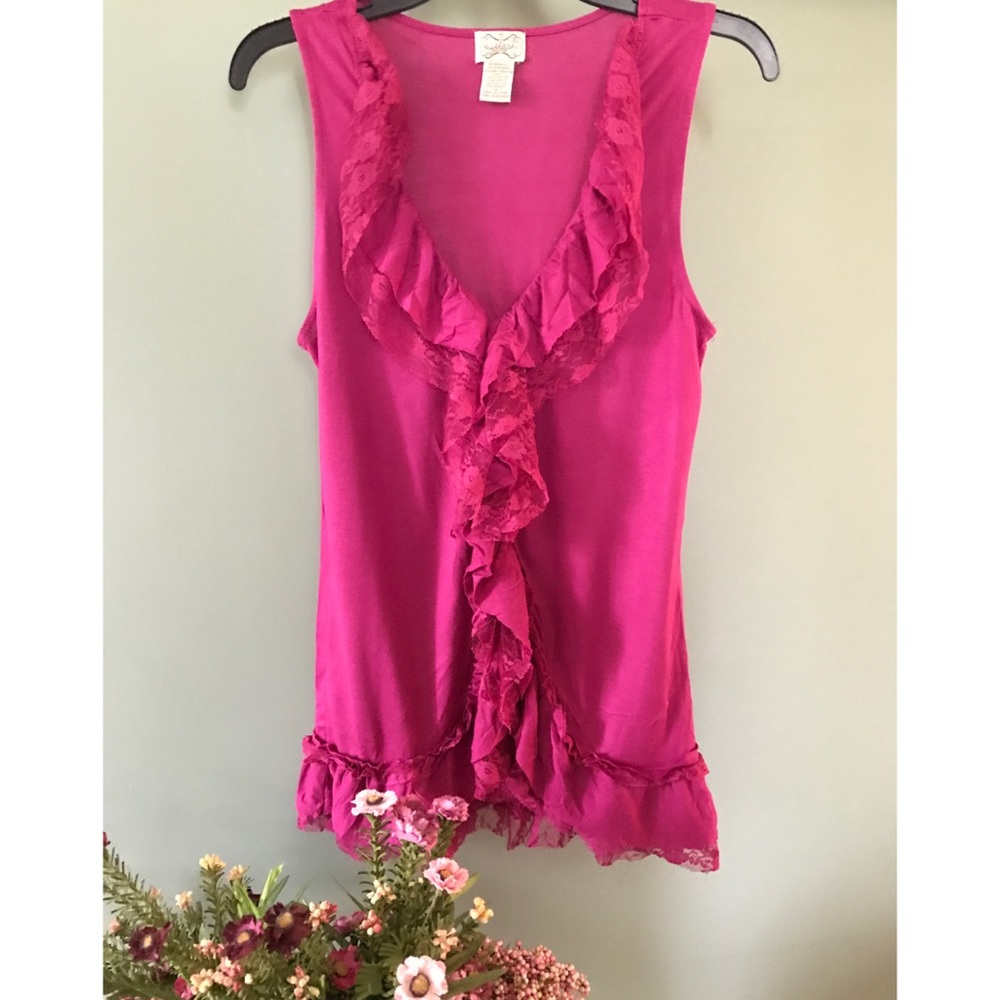 Ruffled Magenta Dress Shirt